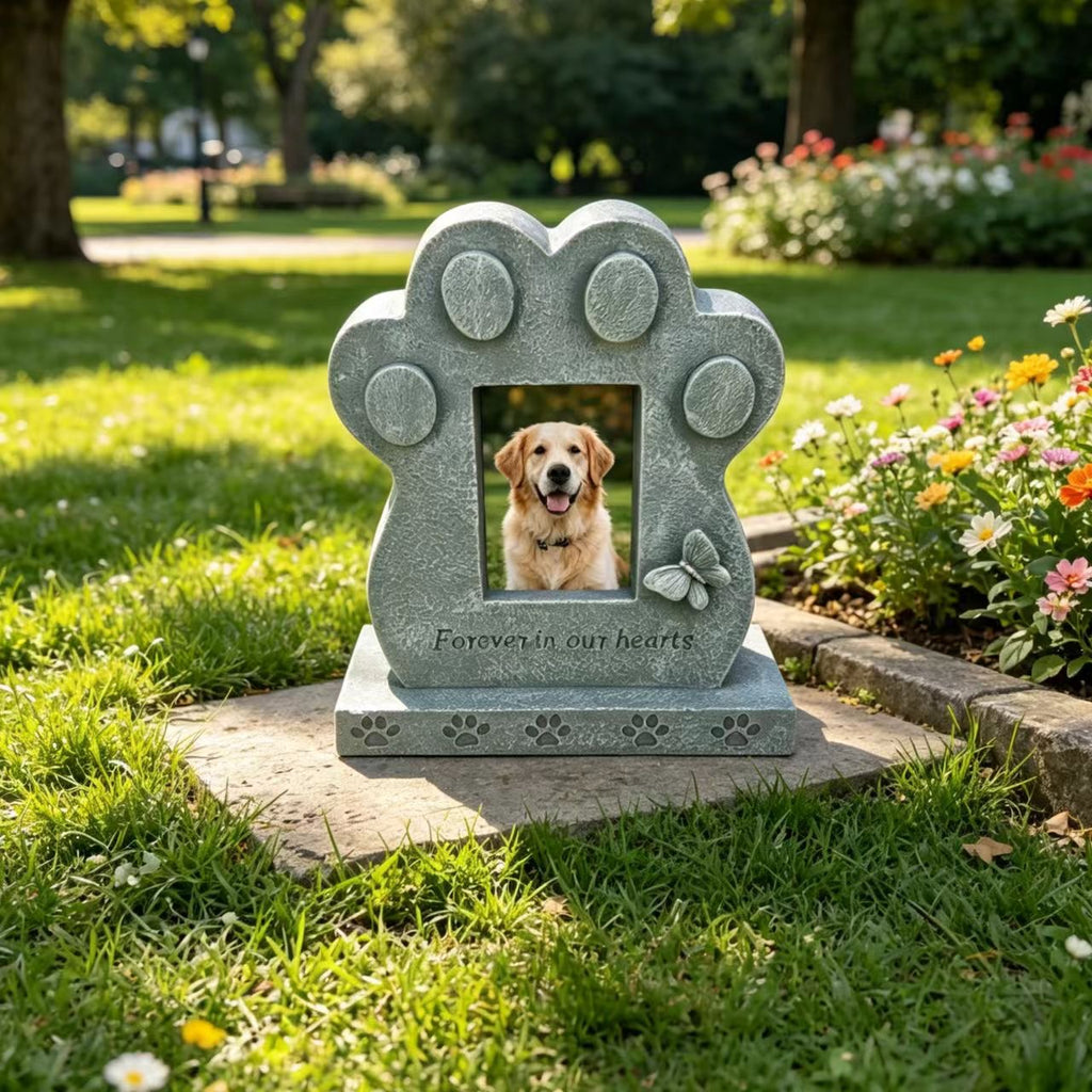 Pet Memorial Stone Heart Keepsake-Granite Gray